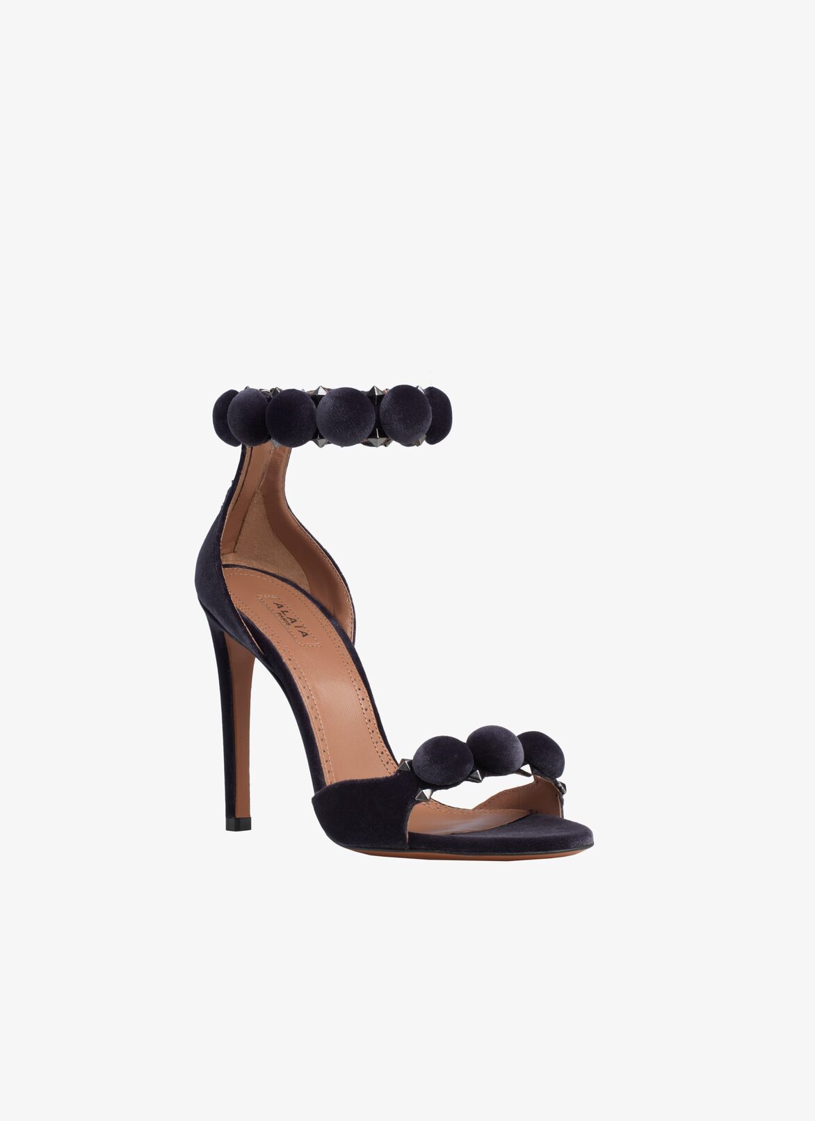 STILETTO SANDAL  ALAÏA ANTHRACITE STILETTO SANDAL